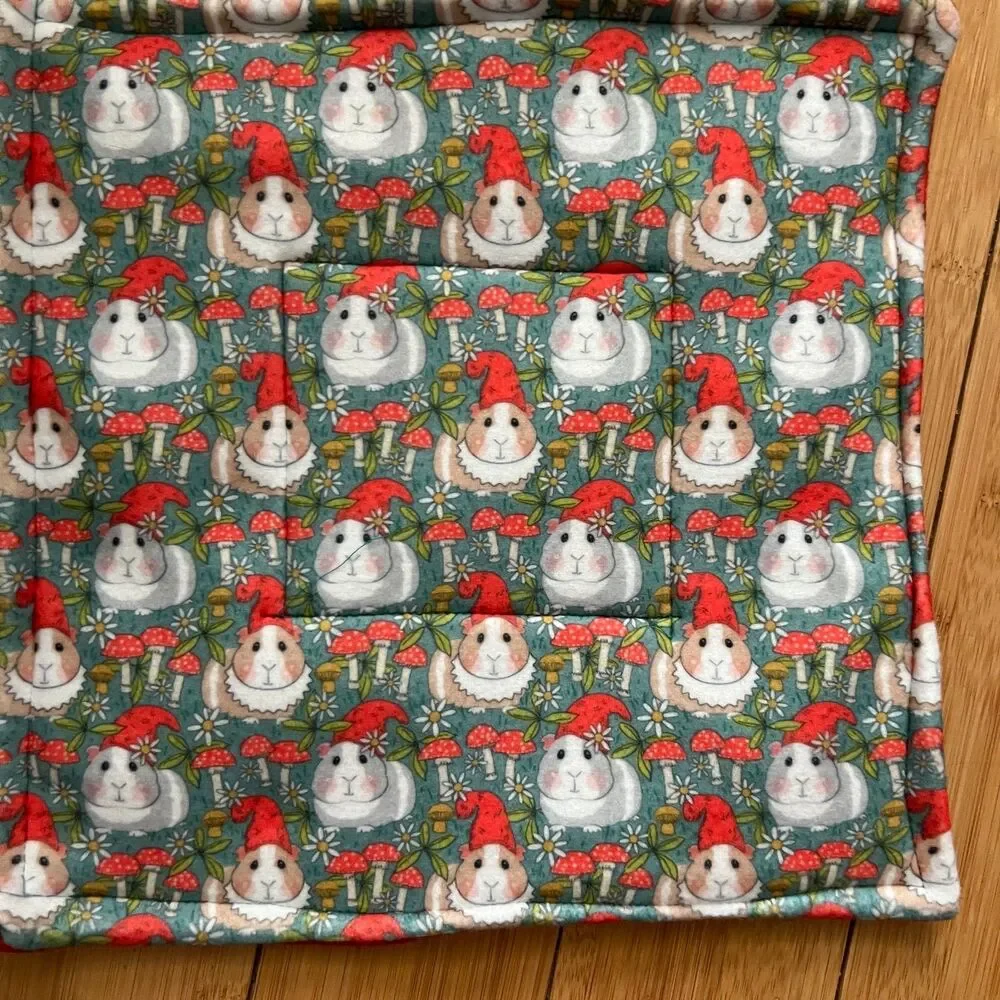 Guinea Pig P Piddle Pads Washable Fleece 12” Pair Lot 2 New Gnomes